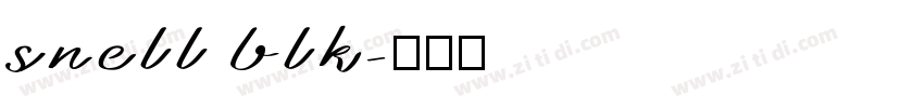 snell blk字体转换